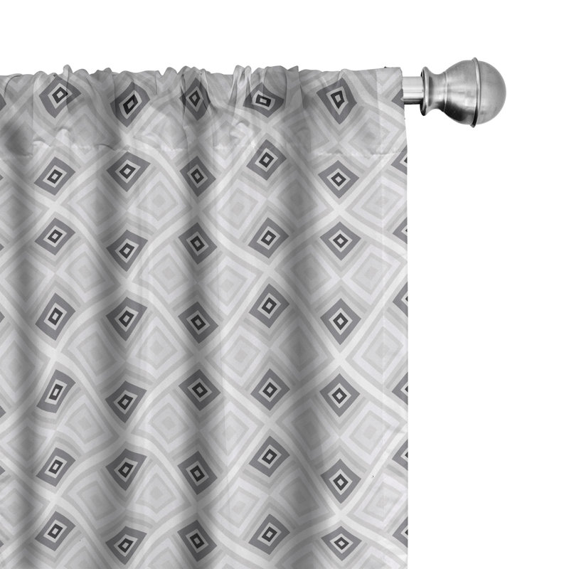 Rideaux 4 panneaux East Urban Home Edgy, L 56 po x L 95 po