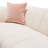 Venus Cream Fabric Sofa W/ Contrasting Pillows & Gold Finished Metal Base-33485354