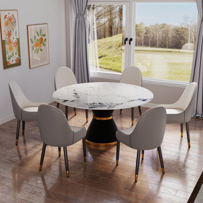 Benedic 6 - Person Pedestal Dining Set