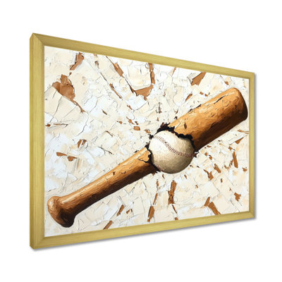 Baseball Bat Crack - Sport Baseball Wall Art Living Room