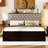 Wood Platform Bed with Storage Headboard, shoe rack and 4 drawers-1972703126
