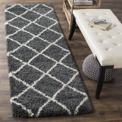 Humberto Geometric Slate Blue/Ivory Area Rug