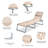 Patel Outdoor Metal Chaise Lounge