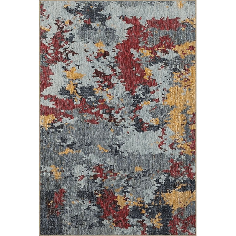 Tapis décoratif multicolore à franges multicolores et lavable à la machine, Rectangle 3 pi 3 po x 4 pi 11 po