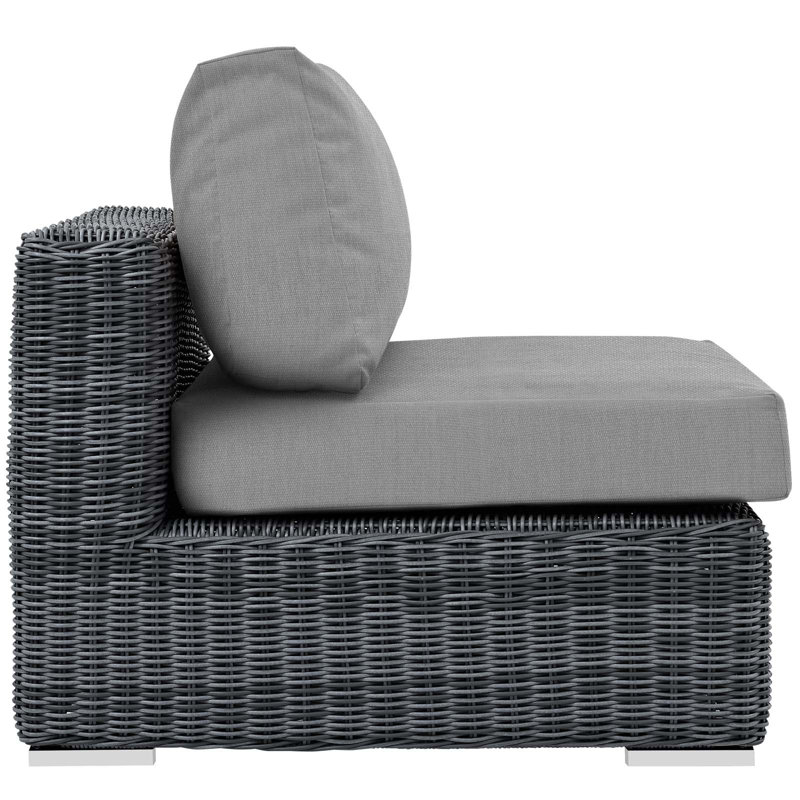 Invite Outdoor Patio Sunbrella Armless, Gray