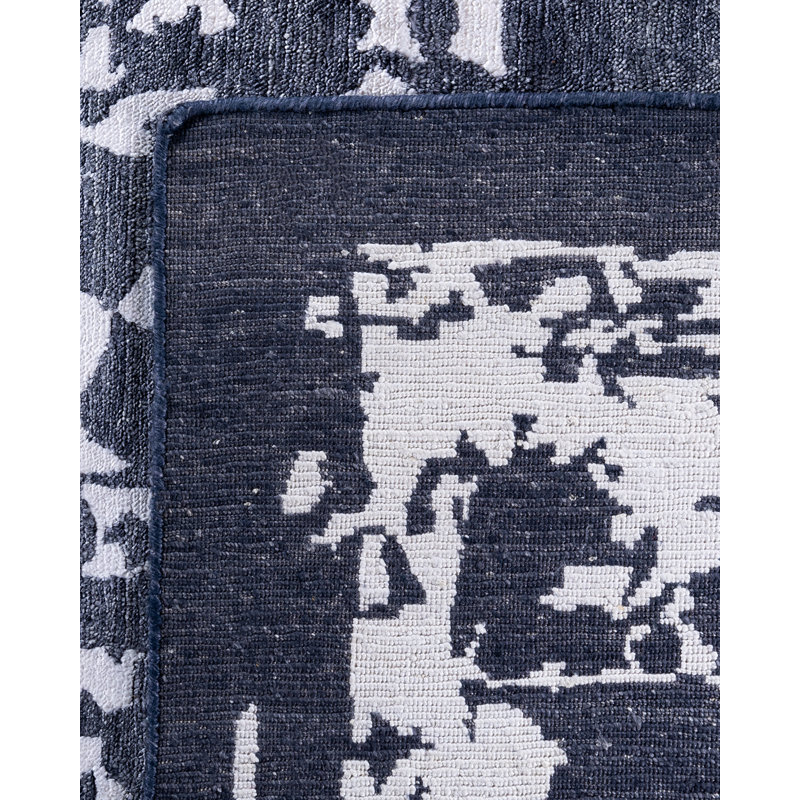 Overdyed One-of-a-Kind Rectangle 9'1" X 12' Hand Knotted Area Rug