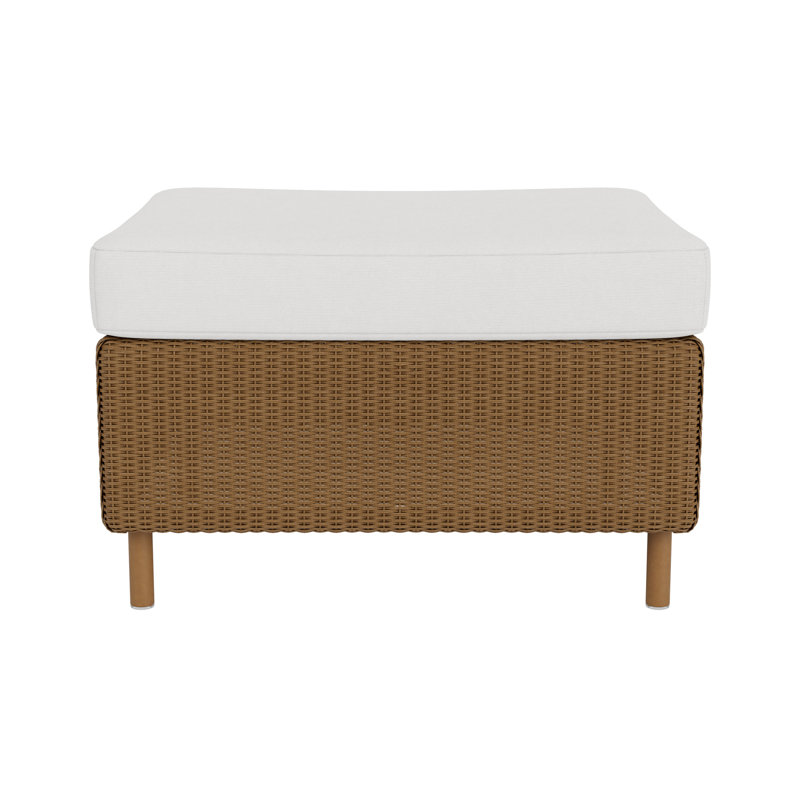 Visions Outdoor Ottoman, Canvas Natural, Hickory