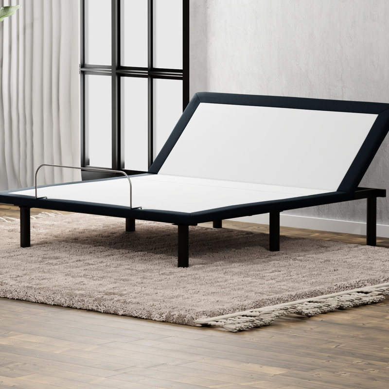 Tête réglable tête haute pour grand lit en métal gris - offre des positions personnalisées et soulage l'inconfort articulaire pour un soutien confortable