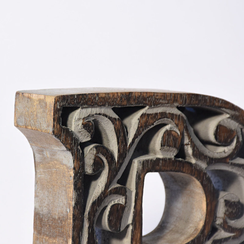Eastford Text & Numbers Letter Block, P, Gray