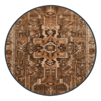 Machine Washable Persian Brown Area Rug
