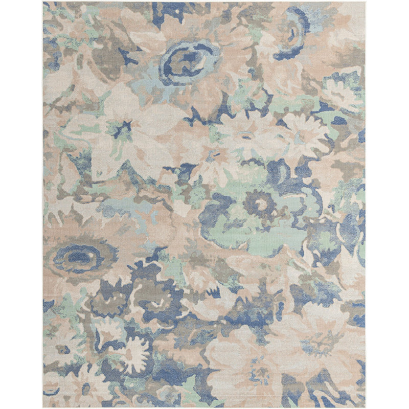 Floral Indoor Rug, Rectangle 8' x 10'