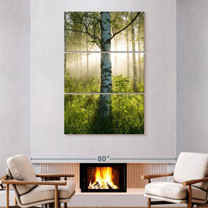 Harnek Sunlit Birch Tree, 74" H x 48" W