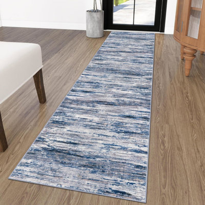 Modern Abstract 2x10 Washable Runner Rugs for Hallways Soft Non Slip Long Indoor Runners for Bedroom Kitchen Entryway 