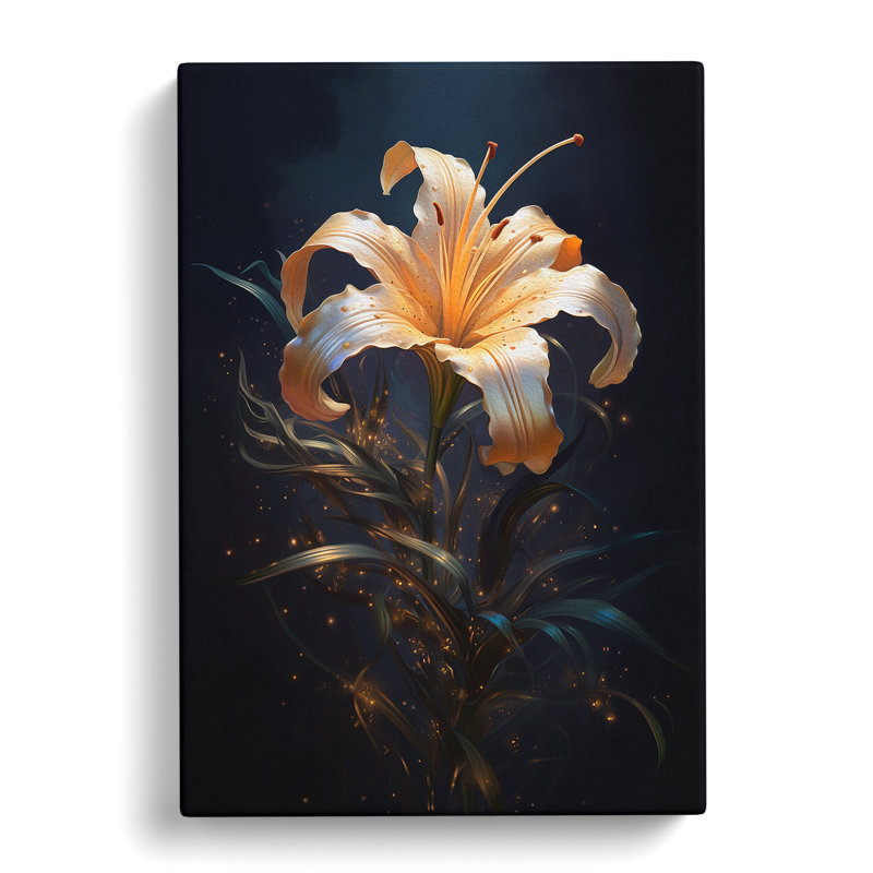 Lily Flower Conceptual - Wrapped Canvas, 60cm H x 40cm W x 3cm D