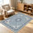 Dusty Blue Garden carpet-easy to clean, machine-washable, soft and comfortable; suitable for door mats, kitchens, living rooms, bedrooms, corridors, and laundry areas. Easy to clean, durable carpet for home decoration.-1424532676