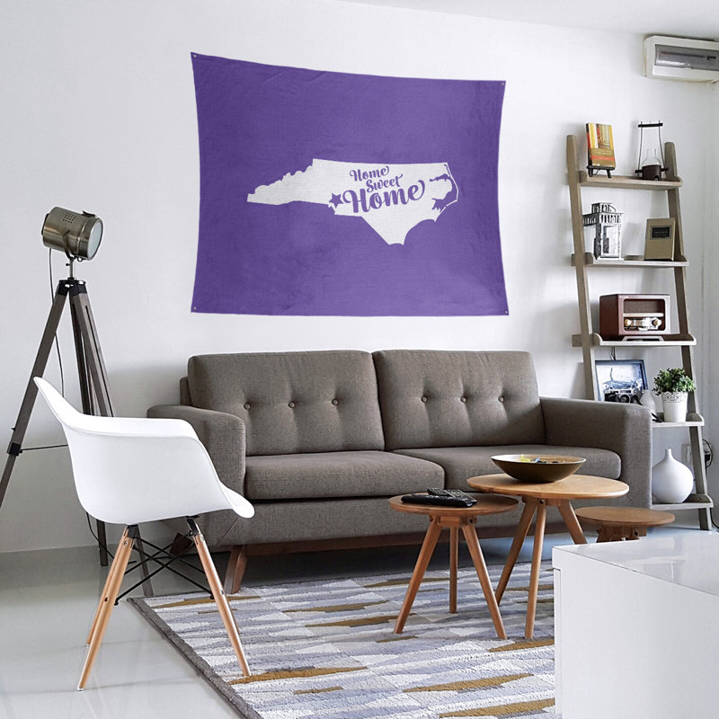 Tapisserie Home Sweet Charlotte, H 27,5 po x l 37,5 po, Mauve