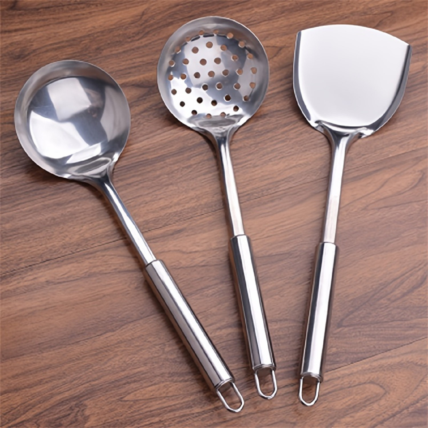 Stainless Steel Cooking Utensils – Kitchen Shovel Fish Turner Soup