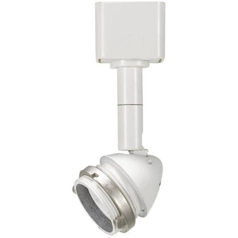 Tête de rail serpentine blanche avec abat-jour bronze interchangeable H 5 "par Cal Lighting