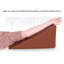 Coussin de positionnement corporel en cuir brun avec support en éponge et rehausseur amovible pour les bras