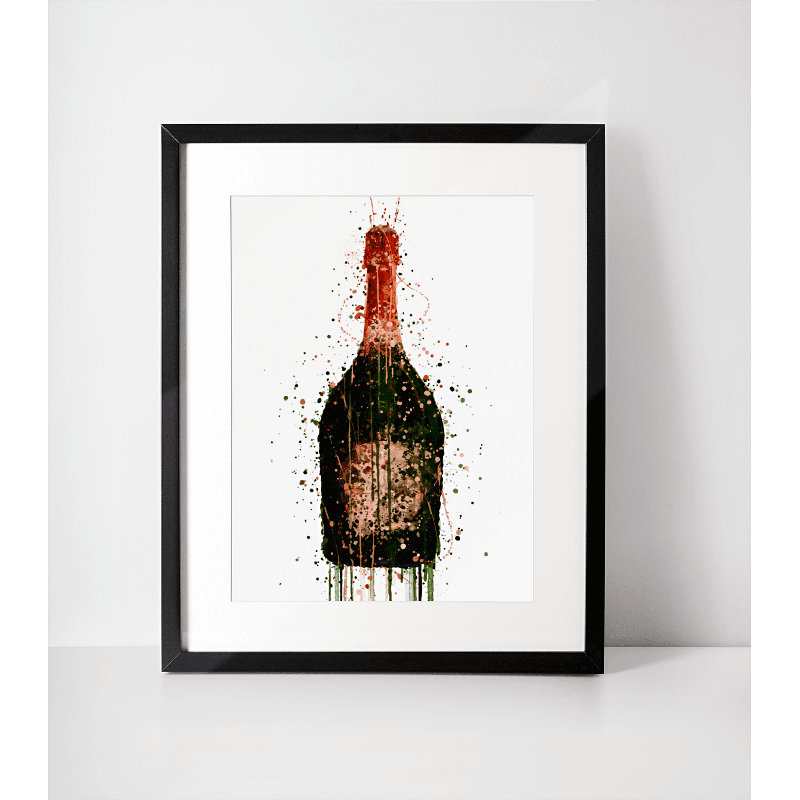 Champagne Bottle - Single Picture Frame Print