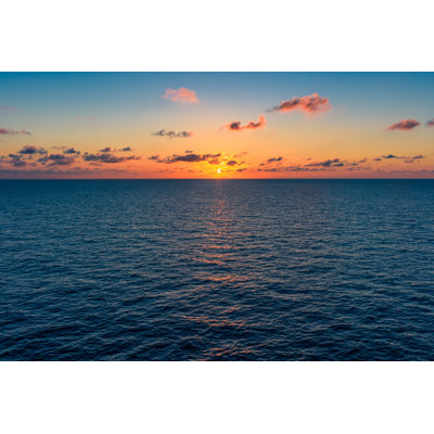 Sunrise Over The Gulf Of Mexico - Wrapped Canvas Print