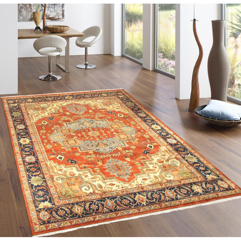 Oriental Area Rug in Rust