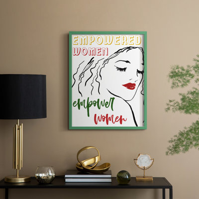 Empowered Women, reproduction encadrée - bois massif