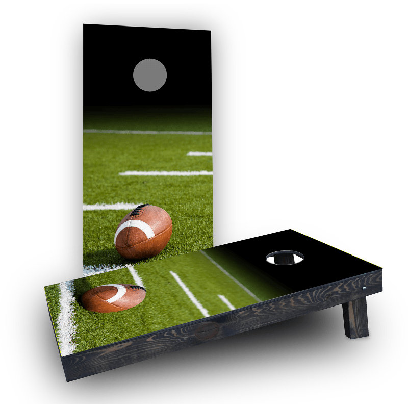 Football Field with Ball Cornhole Game, 48" H x 12" W, All Weather Plastic Resin