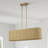 Arsdale 4 Light Antique Gold Leaf Large Linear Chandelier-121436218