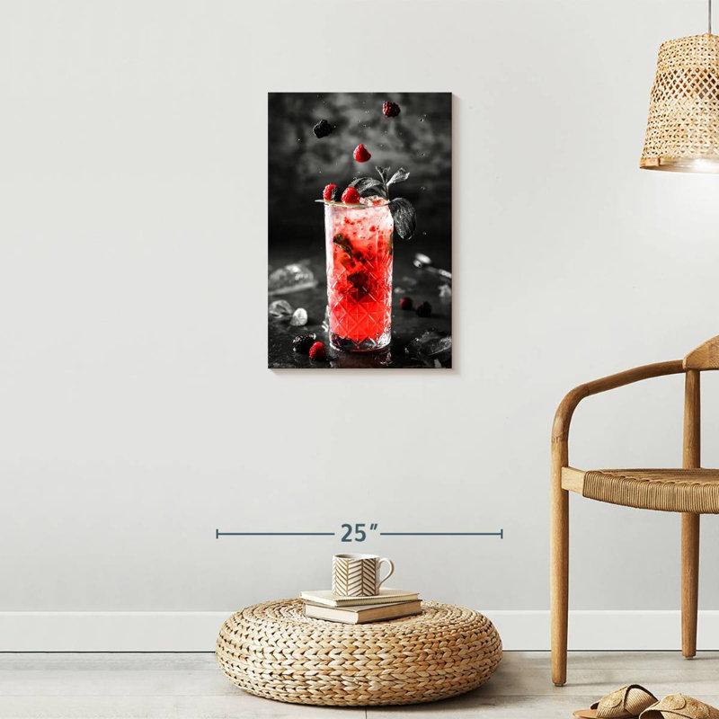 Pop Pop Berry Cocktail, H 24 po x l 16 po x P 1,25 po