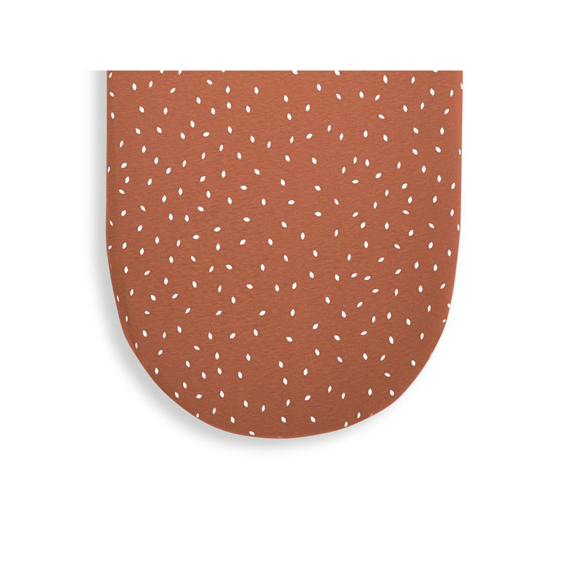 Linen Blend Fitted Moses Basket Fitted Sheet, Terracotta