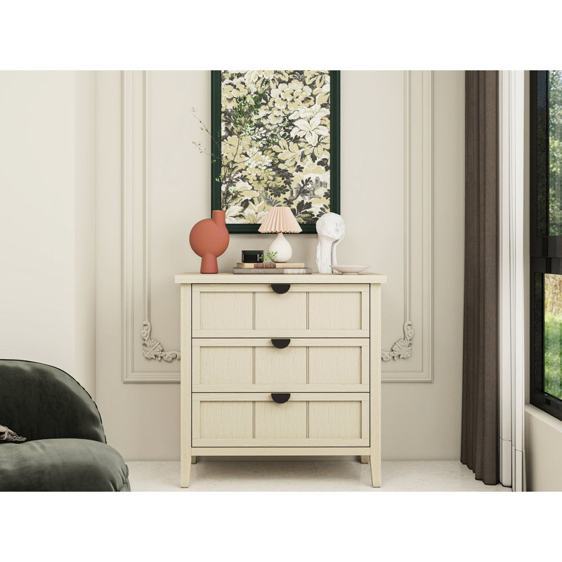 Armoire à 3 tiroirs pour le salon et le bureau de chambre à coucher de conception américaine avec une capacité de charge de 140 livres.