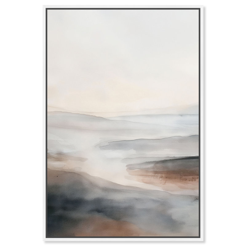 Desert Mirage Canvas Abstract Print by Oliver Gal, Black Frame, 10 x 15, 25"H x 17"W, White Frame