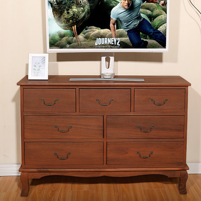 Buffet décoratif brun en bois massif, Brown