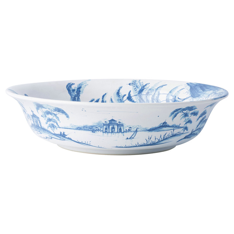 Country Estate Serving Bowl, Delft Blue, 10"