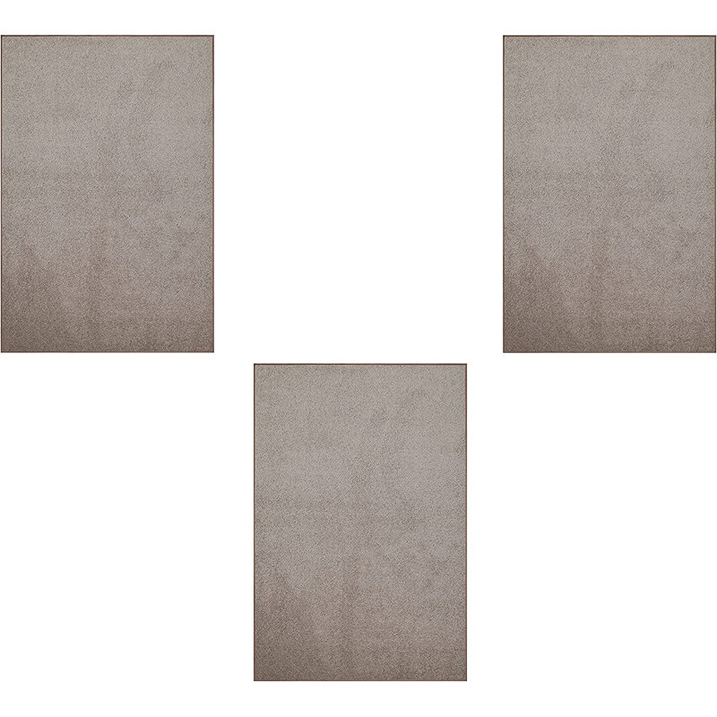 Ensemble de tapis intérieur / extérieur en coton touffeté à la machine Akhill, Ovale 2 pi x 3 pi
