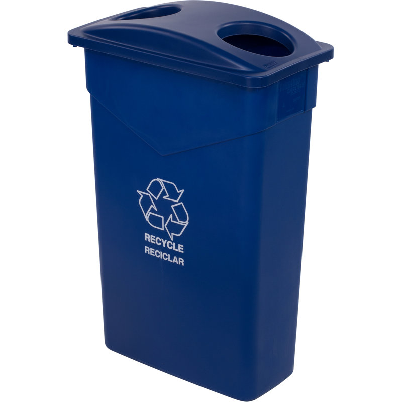 Poubelle de recyclage & trimline trottoir trash, Bleu, 23