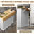 Kitchen Island With Drop Leaf Wood Breakfast Bar, Farmhouse Kitchen Cart With 2 Drawers, Adjustable Shelves