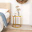 Lechiaro 40 cm W Steel Bedside Table