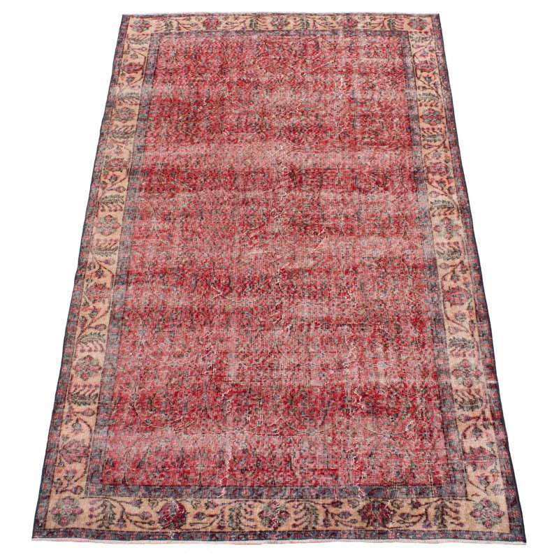 Tapis rouge foncé Melis 4 pi 11 po x 8 pi 5 po