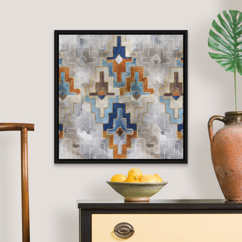 " Essence II " by Eva Watts, Black Framed Canvas, 26" H x 26" W x 1.75" D