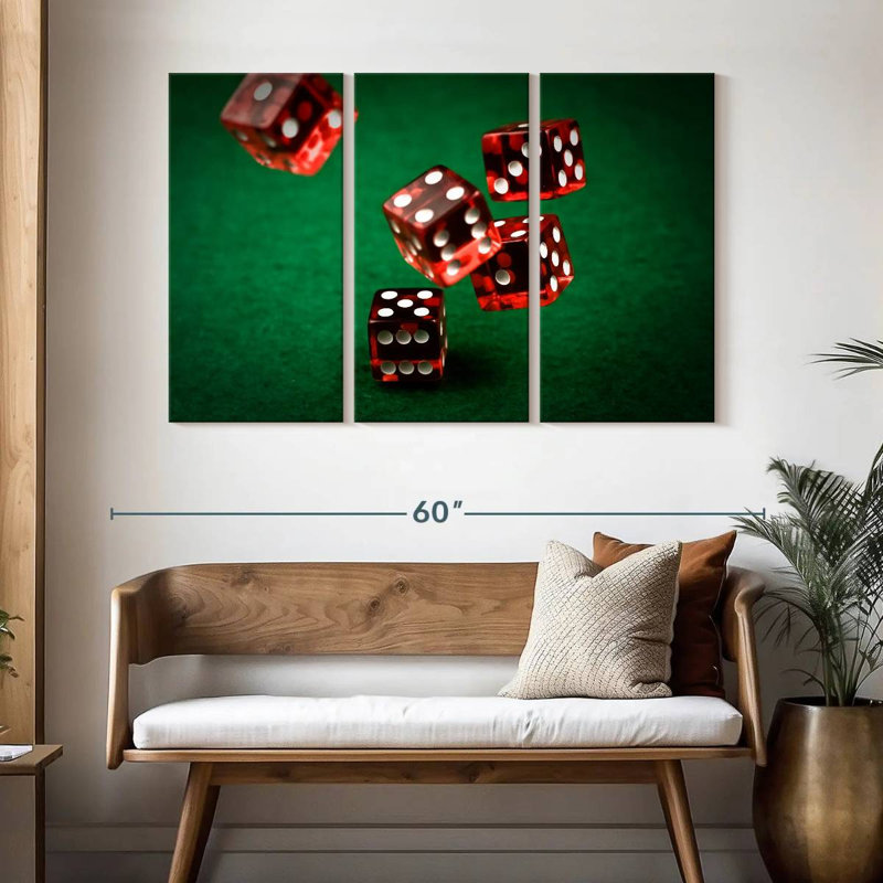 Senne Roll The Red Dice, 32" H x 50" W