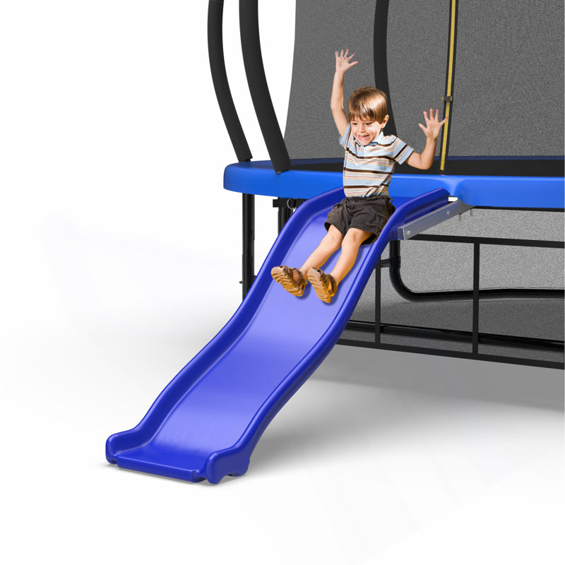 Trampoline d'extérieur, bleu