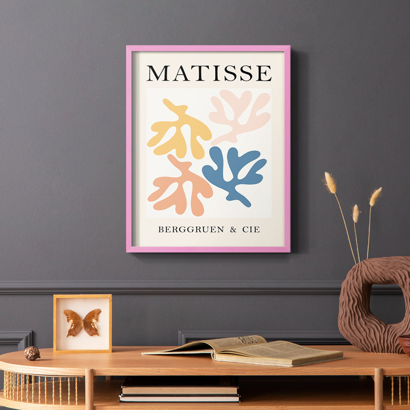 Matisse CCL XXVI, reproduction encadrée - bois massif, Rose, H 10 po x l 8 po