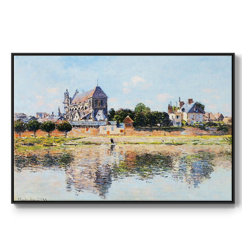 Vue de l'église de Vernon, 1883, H 27 po x l 41 po x P 2 po, Noir