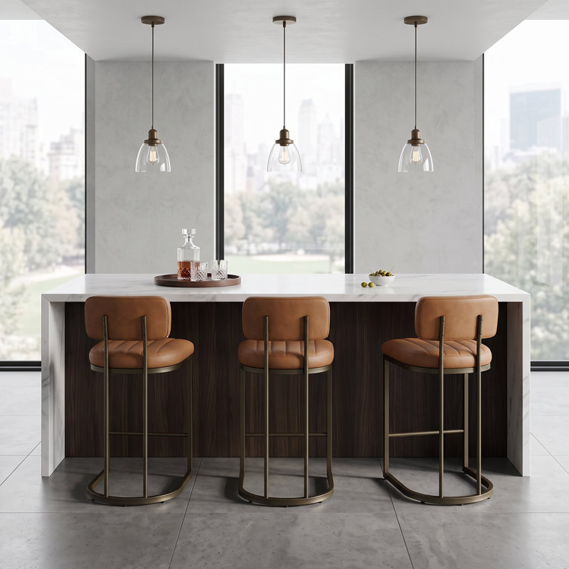Tabouret de bar moderne 35 po, Brown