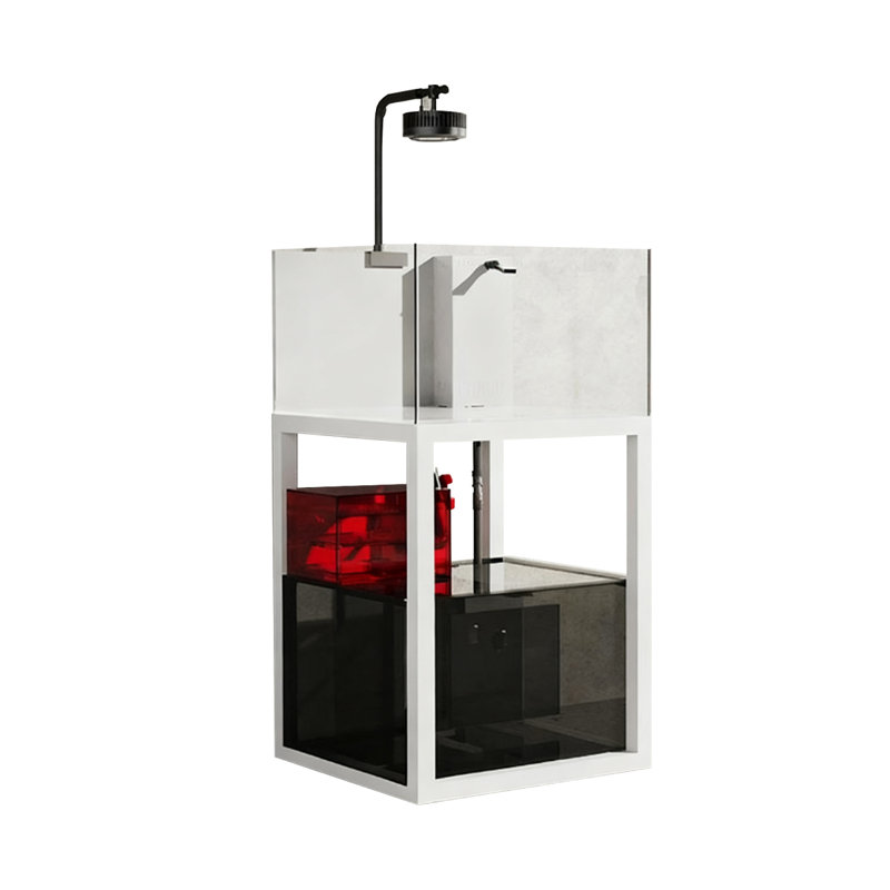 Aquarium moderne en acier inoxydable 30 à 36 gallons, Blanc