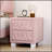 Elegant Velvet Nightstand With 2 Drawers And Crystal Handle, Storage Bedside Table With Button-Tufted-1598659018