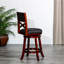 Tabouret de bar pivotant de 30 po au fini cerisier, rembourrage de siège gris anthracite - atmosphère chaleureuse-124438373-124438371
