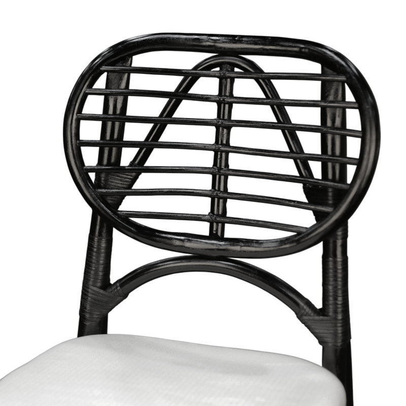 Chaise en rotin Aileen - noir